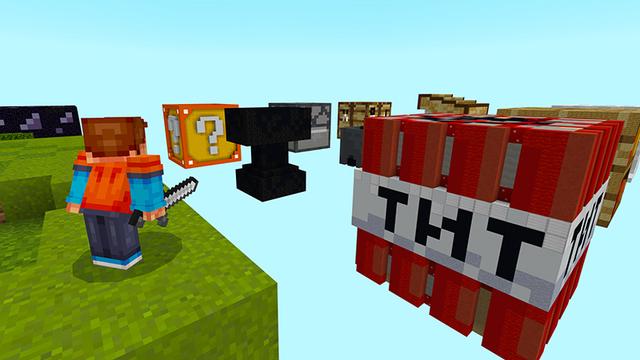 Screenshot of the Minecraft Bedrock Marketplace product Extreme Survival: Mega Blocks created by Razzleberries.