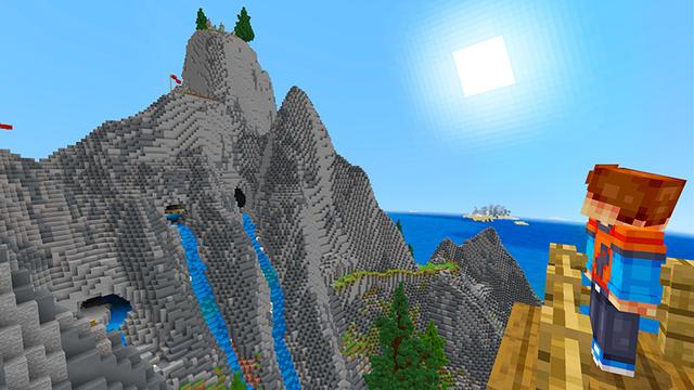 Screenshot of the Minecraft Bedrock Marketplace product Extreme Survival Mountains created by Razzleberries.