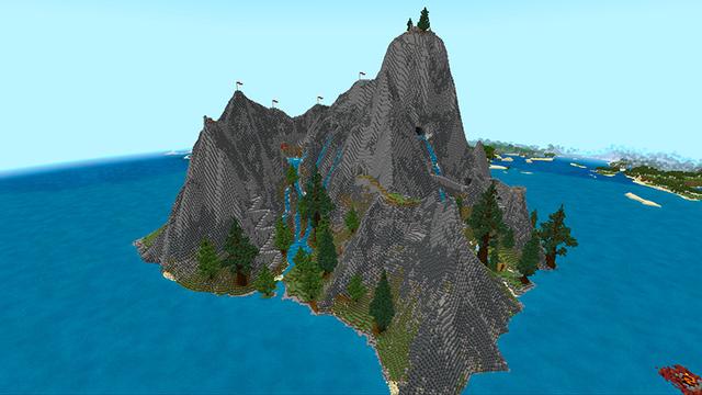 Screenshot of the Minecraft Bedrock Marketplace product Extreme Survival Mountains created by Razzleberries.