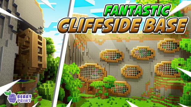 Thumbnail of the Minecraft Bedrock Marketplace product Fantastic Cliffside Base created by Razzleberries.