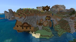 Screenshot of the Minecraft Bedrock Marketplace product Fantastic Cliffside House created by Razzleberries.