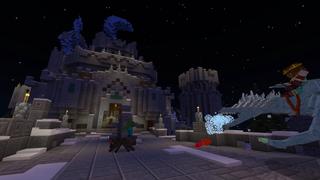 Screenshot of the Minecraft Bedrock Marketplace product Fantasy Spawns: Frozen Castle created by Razzleberries.
