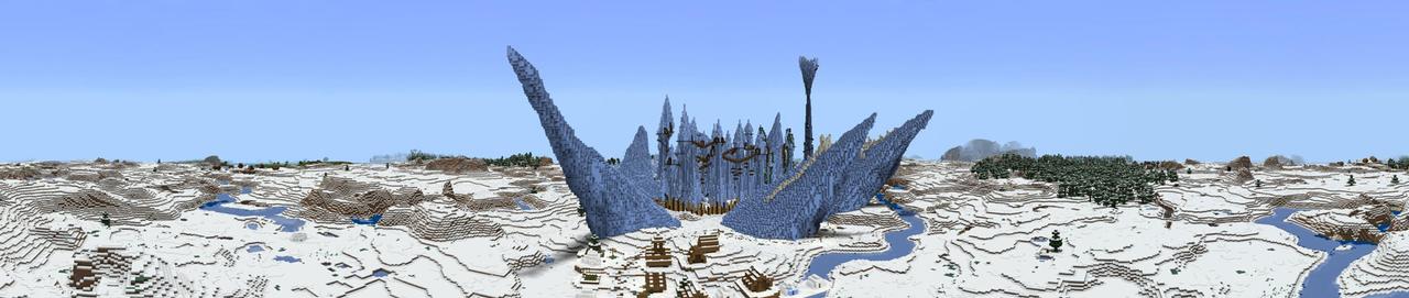 Panorama of the Minecraft Bedrock Marketplace product Farms of Ice created by Razzleberries.
