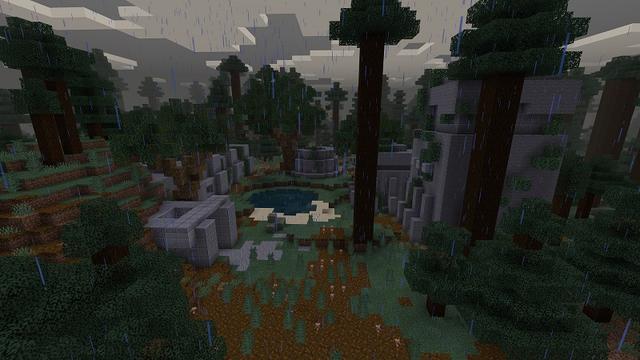 Screenshot of the Minecraft Bedrock Marketplace product Fear the Rain created by Razzleberries.