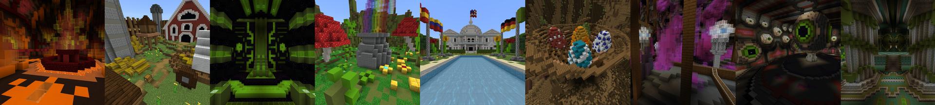 Panorama of the Minecraft Bedrock Marketplace product Find the Button III created by Razzleberries.