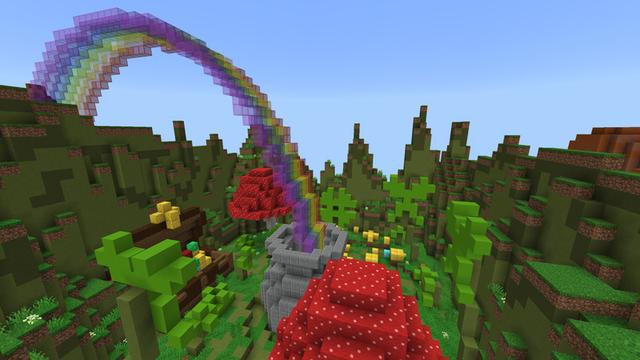 Screenshot of the Minecraft Bedrock Marketplace product Find the Button III created by Razzleberries.