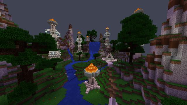 Screenshot of the Minecraft Bedrock Marketplace product Find the Button created by Razzleberries.