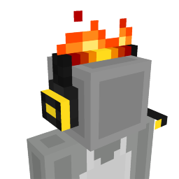 Thumbnail of the Minecraft Bedrock Marketplace product Flaming Headset created by Razzleberries.