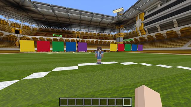 Screenshot of the Minecraft Bedrock Marketplace product Football Soccer created by Razzleberries.
