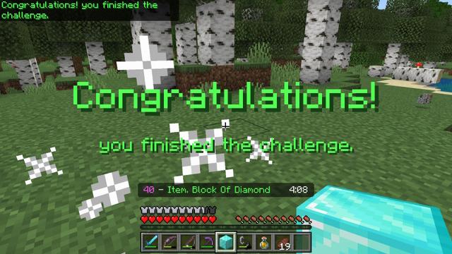 Screenshot of the Minecraft Bedrock Marketplace product Force Items Challenge created by Razzleberries.