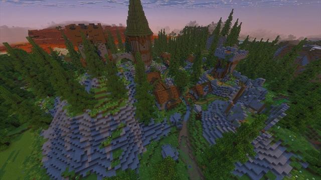 Screenshot of the Minecraft Bedrock Marketplace product Forgotten Village created by Razzleberries.