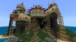 Screenshot of the Minecraft Bedrock Marketplace product Fortress up high created by Razzleberries.