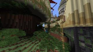 Screenshot of the Minecraft Bedrock Marketplace product Fortress up high created by Razzleberries.