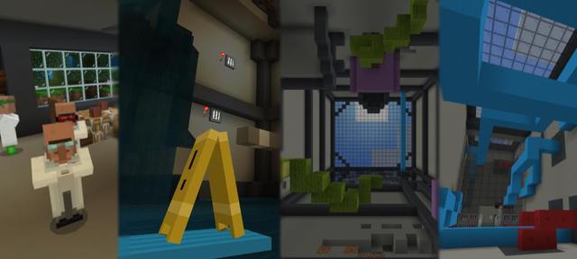 Panorama of the Minecraft Bedrock Marketplace product Free the Scientists created by Razzleberries.