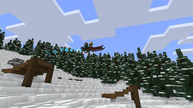 Screenshot of the Minecraft Bedrock Marketplace product Frosty Slopes created by Razzleberries.