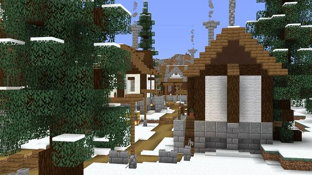 Screenshot of the Minecraft Bedrock Marketplace product Frozen Falls created by Razzleberries.
