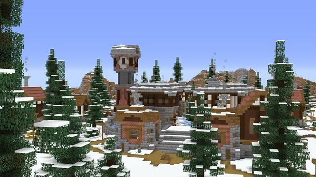 Screenshot of the Minecraft Bedrock Marketplace product Frozen Falls created by Razzleberries.