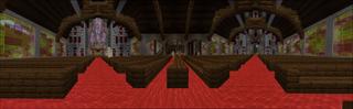 Panorama of the Minecraft Bedrock Marketplace product Gancaster Stronghold created by Razzleberries.