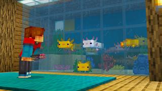Screenshot of the Minecraft Bedrock Marketplace product Giant Axolotl created by Razzleberries.