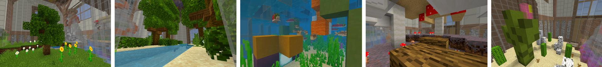 Panorama of the Minecraft Bedrock Marketplace product Giant Potion Bottle Survival created by Razzleberries.