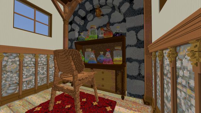 Screenshot of the Minecraft Bedrock Marketplace product Giant Potion Bottle Survival created by Razzleberries.