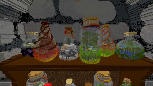 Screenshot of the Minecraft Bedrock Marketplace product Giant Potion Bottle Survival created by Razzleberries.