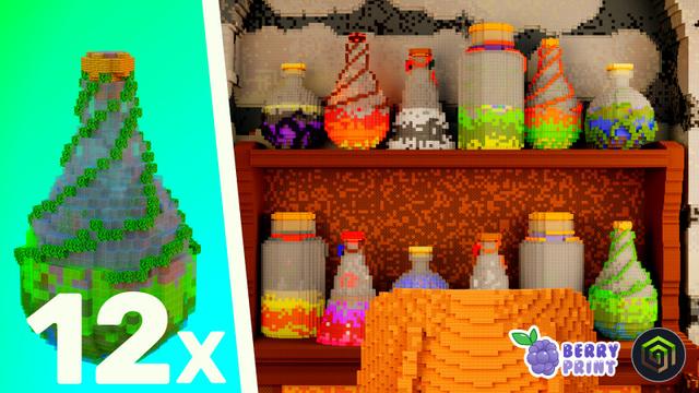 Thumbnail of the Minecraft Bedrock Marketplace product Giant Potion Bottle Survival created by Razzleberries.