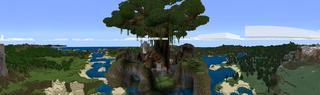 Panorama of the Minecraft Bedrock Marketplace product God Tree Base created by Razzleberries.