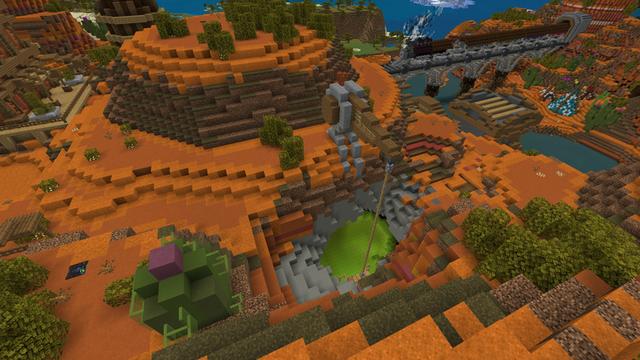 Screenshot of the Minecraft Bedrock Marketplace product Goldwagon Canyon created by Razzleberries.