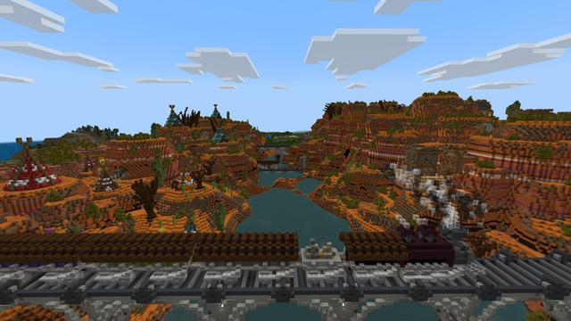 Screenshot of the Minecraft Bedrock Marketplace product Goldwagon Canyon created by Razzleberries.