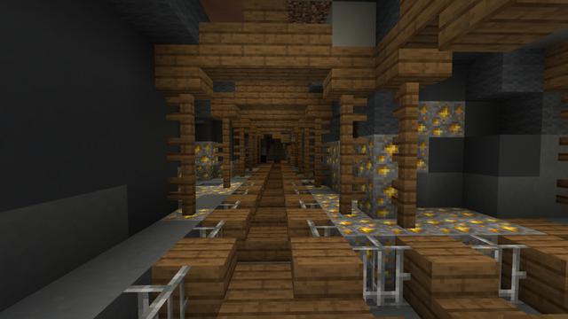 Screenshot of the Minecraft Bedrock Marketplace product Goldwagon Canyon created by Razzleberries.