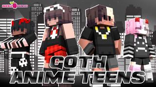Thumbnail of the Minecraft Bedrock Marketplace product Goth Anime Teens created by Razzleberries.