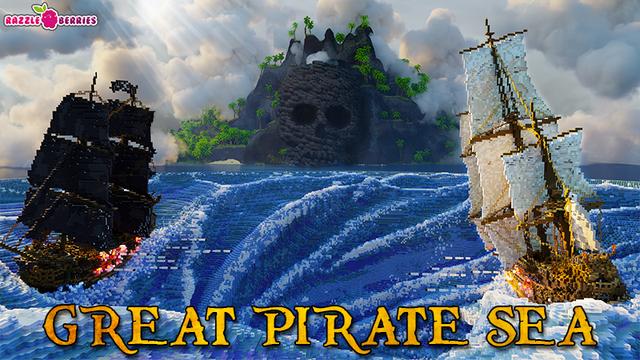 Thumbnail of the Minecraft Bedrock Marketplace product Great Pirate Sea created by Razzleberries.