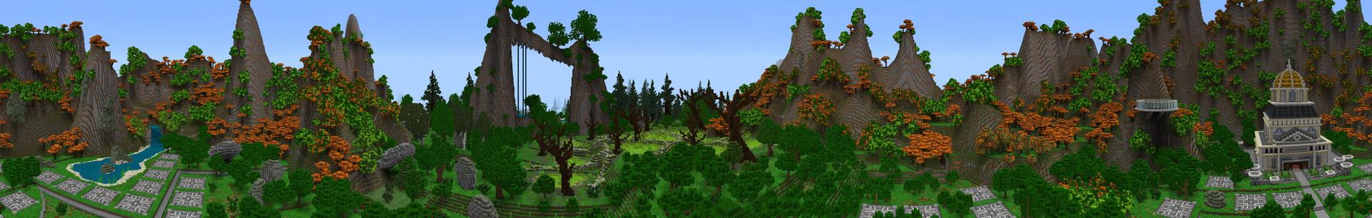 Panorama of the Minecraft Bedrock Marketplace product Grow Your City created by Razzleberries.