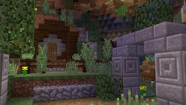 Screenshot of the Minecraft Bedrock Marketplace product Halfling Burrows created by Razzleberries.