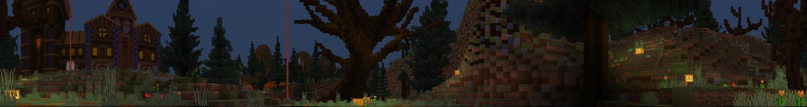 Panorama of the Minecraft Bedrock Marketplace product Halloween Special created by Razzleberries.