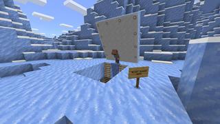 Screenshot of the Minecraft Bedrock Marketplace product Hidden Arctic Bunker created by Razzleberries.