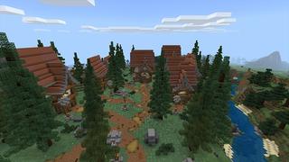 Screenshot of the Minecraft Bedrock Marketplace product Hidden Bush Village created by Razzleberries.