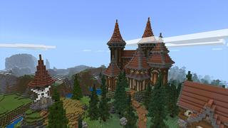 Screenshot of the Minecraft Bedrock Marketplace product Hidden Bush Village created by Razzleberries.