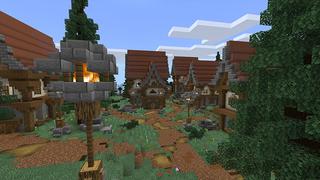 Screenshot of the Minecraft Bedrock Marketplace product Hidden Bush Village created by Razzleberries.