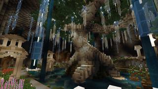 Screenshot of the Minecraft Bedrock Marketplace product Hidden Mountain Village created by Razzleberries.