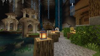 Screenshot of the Minecraft Bedrock Marketplace product Hidden Mountain Village created by Razzleberries.