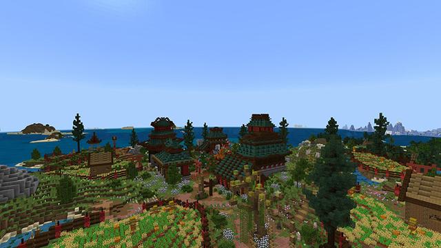 Screenshot of the Minecraft Bedrock Marketplace product Hidden Ninja Village created by Razzleberries.