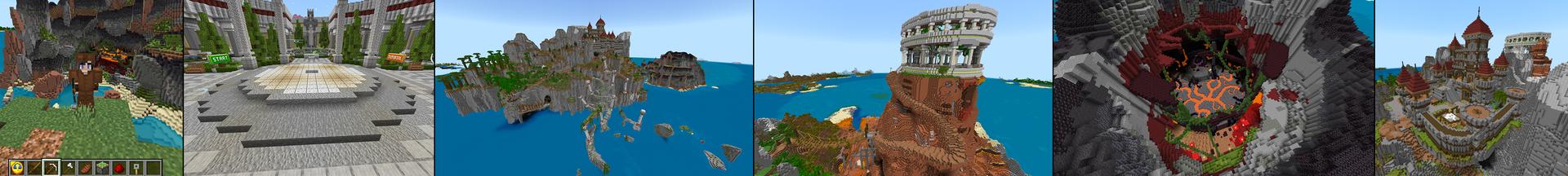 Panorama of the Minecraft Bedrock Marketplace product Hide or Hunt by RyanNotBrian created by Razzleberries.