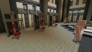 Screenshot of the Minecraft Bedrock Marketplace product Hitting the Gym created by Razzleberries.