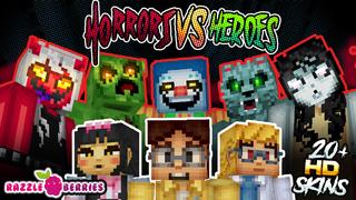 Thumbnail of the Minecraft Bedrock Marketplace product Horrors vs Heroes created by Razzleberries.