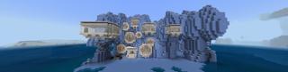 Panorama of the Minecraft Bedrock Marketplace product Ice Cliff Arctic House created by Razzleberries.