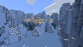 Screenshot of the Minecraft Bedrock Marketplace product Ice Cliff Arctic House created by Razzleberries.
