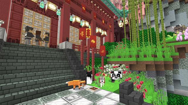 Screenshot of the Minecraft Bedrock Marketplace product Japan Toon Paradise created by Razzleberries.