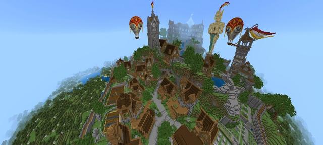 Panorama of the Minecraft Bedrock Marketplace product Kenopan: Forem City created by Razzleberries.